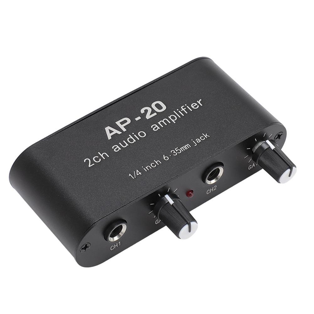 2 Channel Stereo Preamplifier Gain Independent Adjustment Dual Channel Amplifier  Live Sound