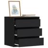 VidaXL Corner Chest of Drawers Black 60x41x58 Cm Engineered Wood, Chest of Drawers with Drawers, Filing Cabinet, Chest of Drawers, Cabinet of 852844