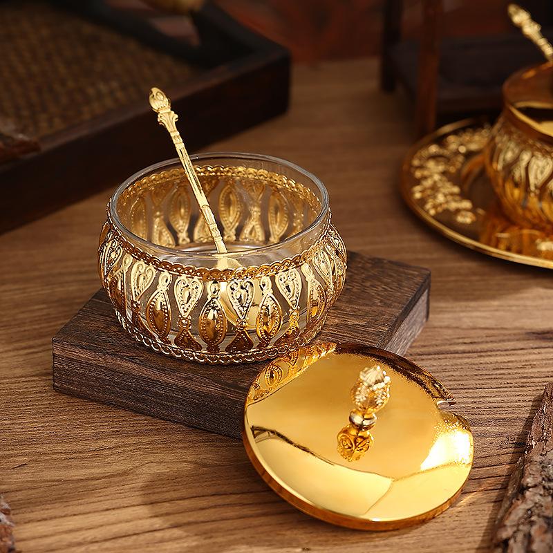 Стеклянная герметичная банка в европейском стиле с крышкой, для дома, кухни, сахара, цветов, чая, приправ, закусок, железное искусство