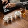 Mùyī Ivory White Portable Ceramic Gaiwan Tea Set