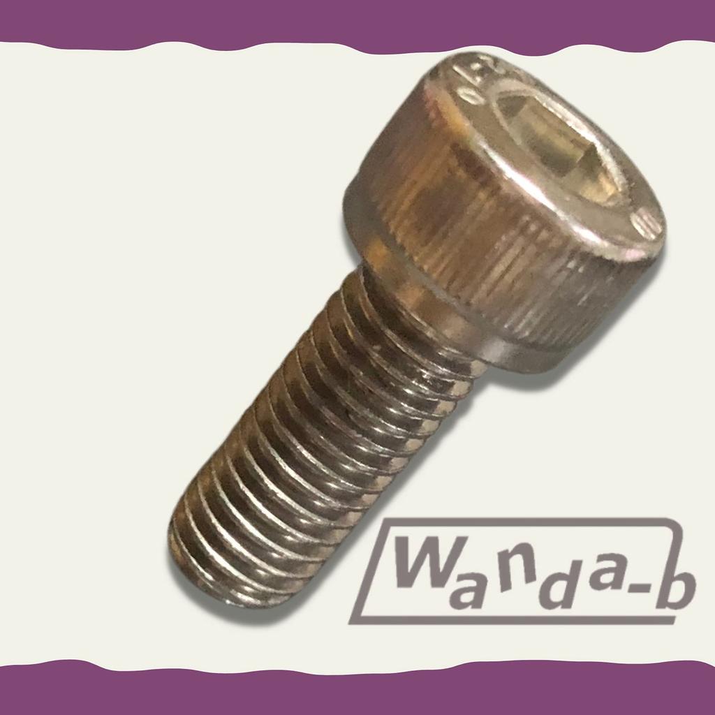 Wanda-b Обратная резьба (Левая резьба) Болт с шестигранной головкой 8 мм из нержавеющей стали, набор из 2 шт. для зеркала заднего вида мотоцикла, скутера