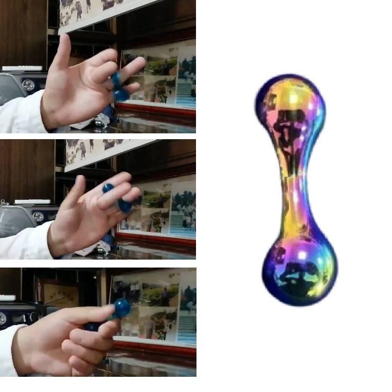 Прочный титановый сплав костяшка фиджет спиннер с красочными бусинами беглери для детей и взрослых