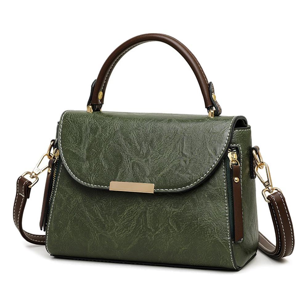 Elegant Soft PU Leather Women Shoulder Bag Large Capacity Zipper Closure Crossbody Bag Multi Layer Lady Handbag Casual Use