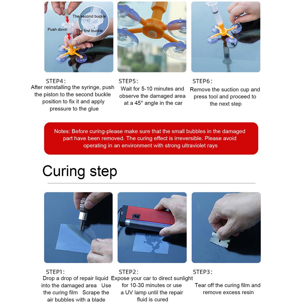 Набор для ремонта лобового стекла автомобиля своими руками Автомобильное лобовое стекло Ремонт трещин Смола Инструменты для ремонта стекла Бычий глаз, Звезда, Сколы, Трещины