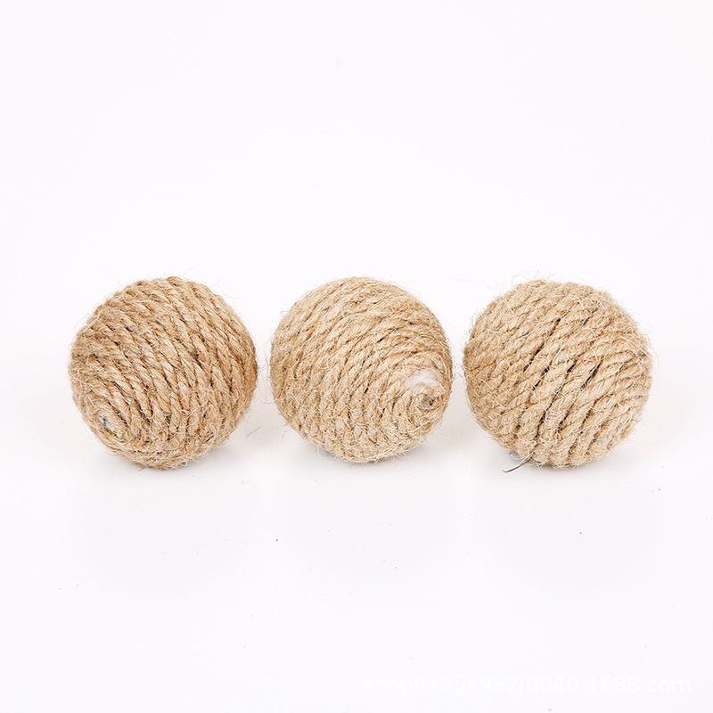 5PCS Cat Toys with Sound, Interactive Sisal Ball Kitten Scratching Ball Noisy Cat Toy Funny Pet Toys for Indoor Cats-Best Gift