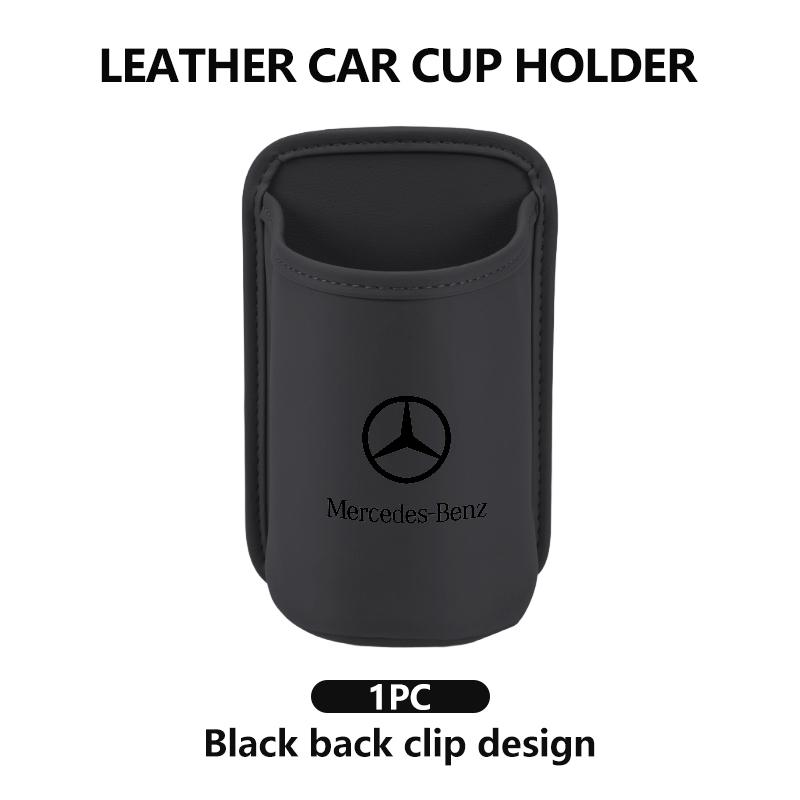 AABIA1 Leather Car Water Cup Holder Interior Drink Rack Organizer Accessories For Benz CITAN VITO SPRINTER CLS SLK Sport ML C200 C260
