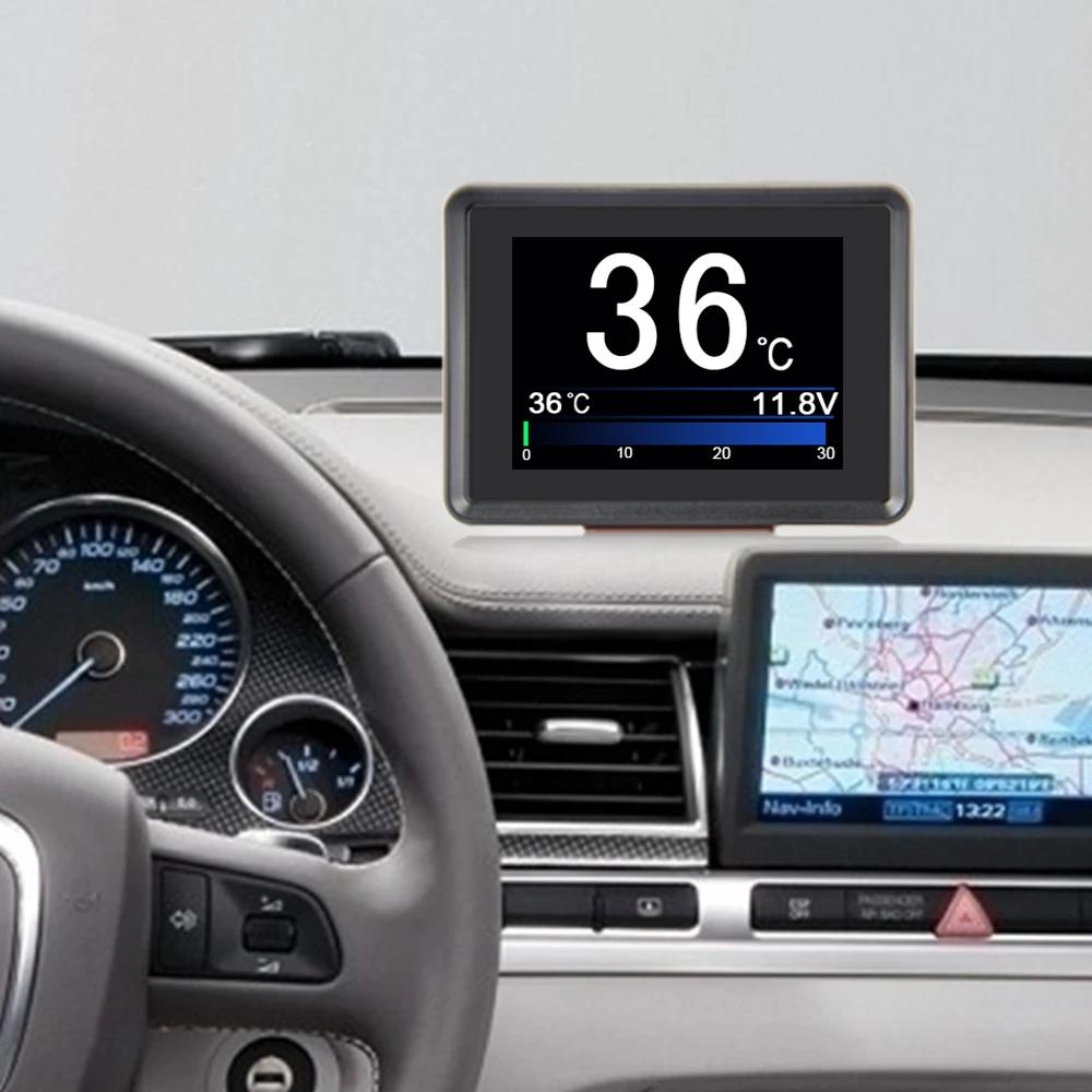 Бортовой компьютер OBD2, автомобильный проекционный дисплей, HUD, цифровой спидометр, дисплей поездки, скорость, расход топлива, датчик температуры, сигнализация