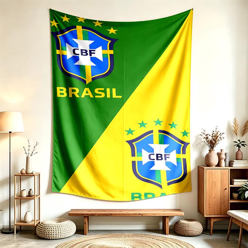Confederacao Brasileira de Futebol (5) Tapestry Suitable For Decorating Homes Dorms And Bedrooms Soft To The Touch And A Perfect Gift For Friends And