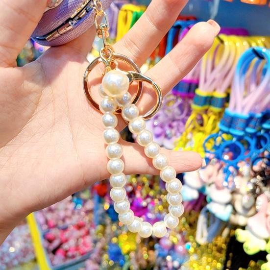 Женский Складной Зеркальный Брелок Портативное Зеркало для Макияжа Подвеска Стразы Искусственный Жемчуг Двустороннее Зеркало Брелок для Сумки для Макияжа на Ходу