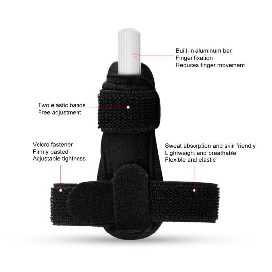 Фиксирующий ремень для пальцев с застежкой-липучкой, регулируемый, дышащий, обезболивающий, иммобилизирующий, фиксирующий шину для лечения растяжений, вывихов, переломов, для взрослых