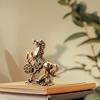 Латунная фигурка лошади Китайский фэн-шуй Маленькая скульптура для стола Гостиная Домашний офис