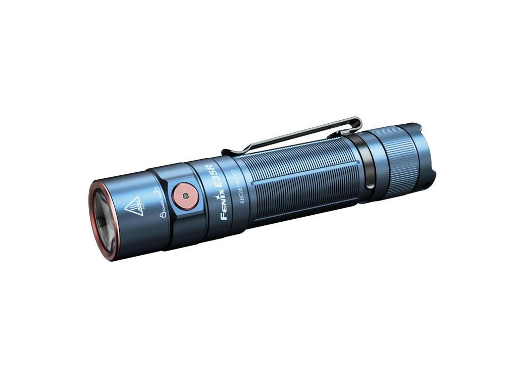 Fenix E35R Max 3100 Алюминиевый IP68 Фонарь для чрезвычайных ситуаций и наружного использования, Люмены, Перезаряжаемый через USB-C, Строительство, Водонепроницаемый, Тактический, EDC,