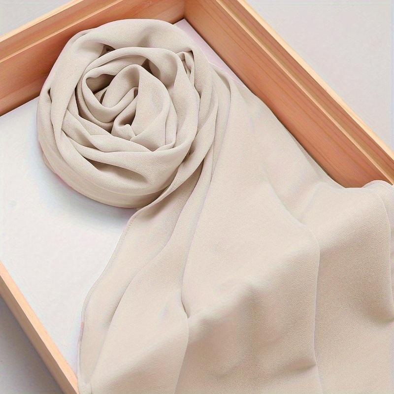 1 шт. Повседневный универсальный шифоновый шарф однотонной расцветки