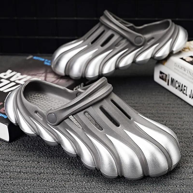 Обувь для улицы Hole Shoes Летние сандалии Man Trend 2024 Тапочки для мужчин в корейском стиле Низкая цена Дешевые дизайнерские роскошные повседневные распродажа