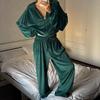 Womens Casual 2-Piece Set: Solid Color Long Sleeve Zip-Up Hoodie Jogger Pants Streetwear Comfort