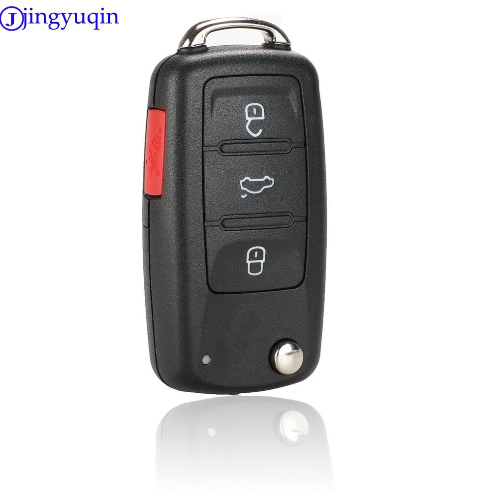 Jingyuqin 4 кнопки корпус ключа для автомобиля для VW Caddy Eos Golf Jetta Beetle Polo Up Tiguan Touran 5K0837202AD чехол крышка складной откидной