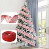 2-Meter Christmas Ribbon with Mesh Edge and Glitter - Home and Tree Decoration