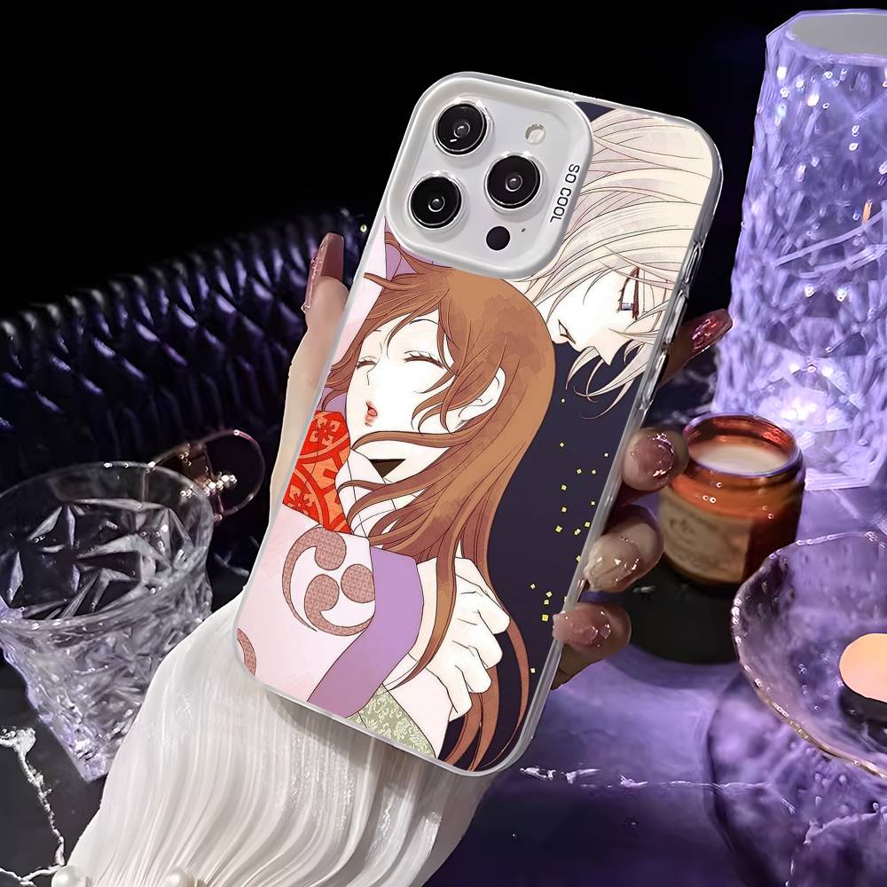 Чехол для телефона с аниме K-Kamisama Kiss для iPhone 16 15 14 13 12 11 Pro Max Белый Ультратонкий Лазерный Металлик Аврора Funda