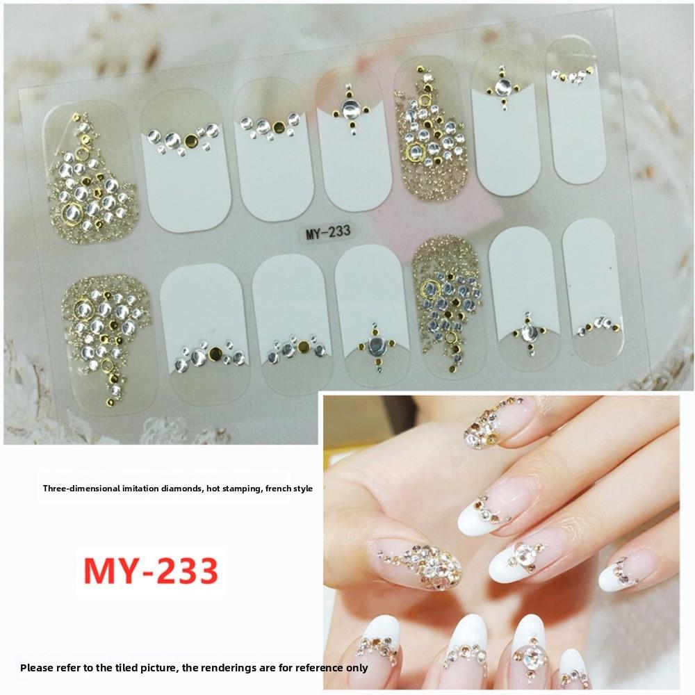 Трехмерная водонепроницаемая самоклеящаяся пленка для гель-лака, не требующая запекания, полная наклейка, европейская и американская сексуальная пленка для ногтей, бумага для ногтей