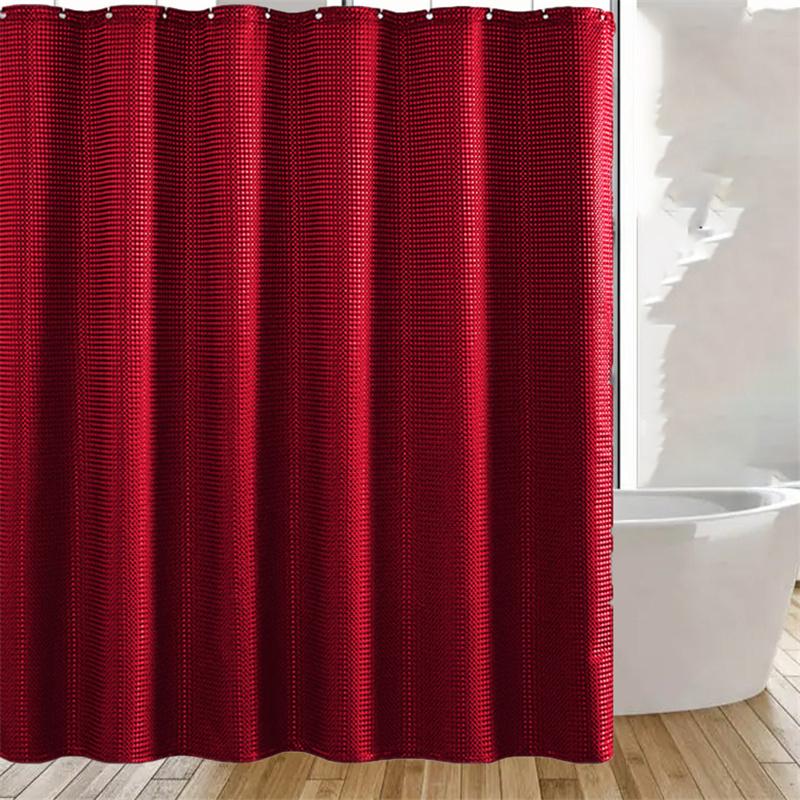 Чистый цвет водонепроницаемая занавеска для душа в ванной комнате устойчивая к плесени утолщенная полиэстеровая занавеска для ванной домашний декор