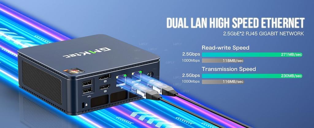 GMKtec M5 Plus Ryzen 7 5825U Мини-ПК Win11 Pro DDR4 SO-DIMM NVMe M.2 SSD WiFi6E BT5.2 Трехдисплейный Настольный Офисный Игровой Компьютер