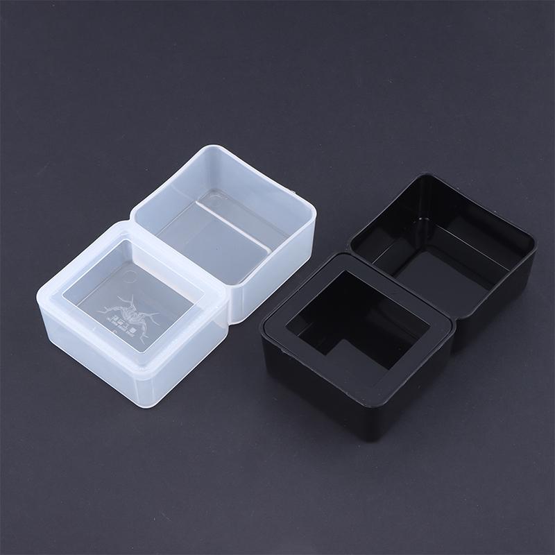 Reptile Breeding Feeder Box Plastic Anti Escape Feeding Bowl Black White Options for Lizard Snake Habitat