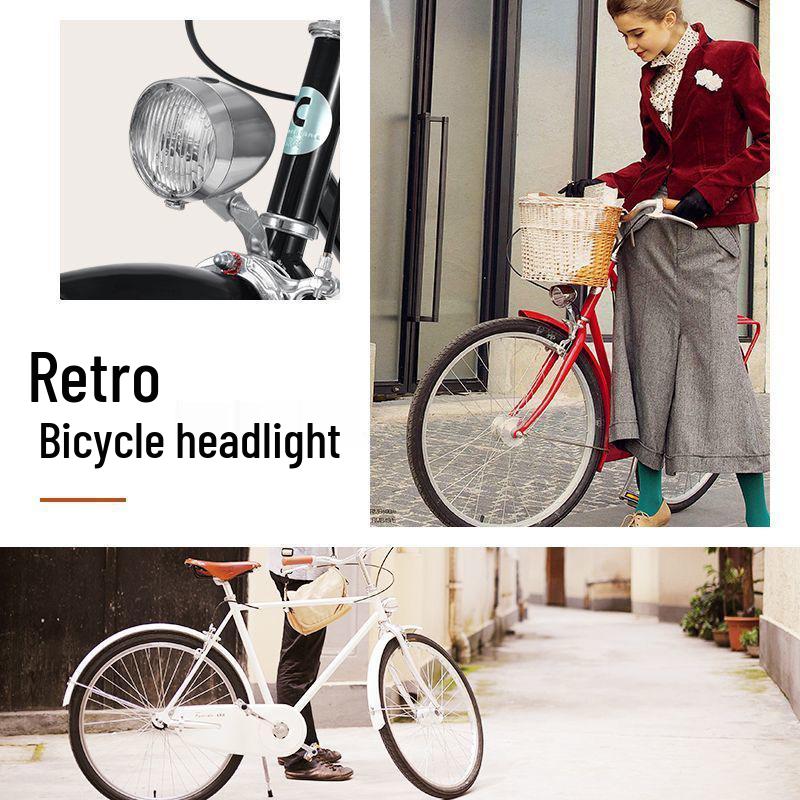 Перезаряжаемый от USB ретро 3-светодиодный передний фонарь для горного велосипеда