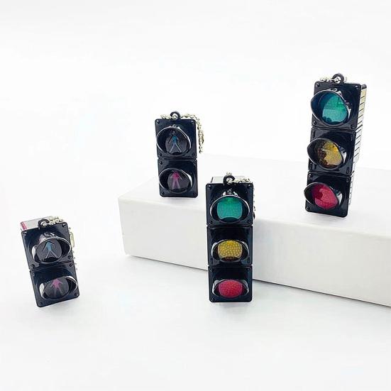 1/2 шт. Мини-светофор брелок электрический миниатюрный дорожный брелок держатель для ключей