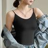 Women's Faux Silk Camisole Top Ice Silk Satin Tank Top Spaghetti Strap Sleeveless Cami Top Crew Neck Silky Summer Basic Blouse