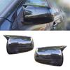 Carbon Fiber Look Ox Horn Rearview Side Mirror Cover For 2008-2012 Mitsubishi La