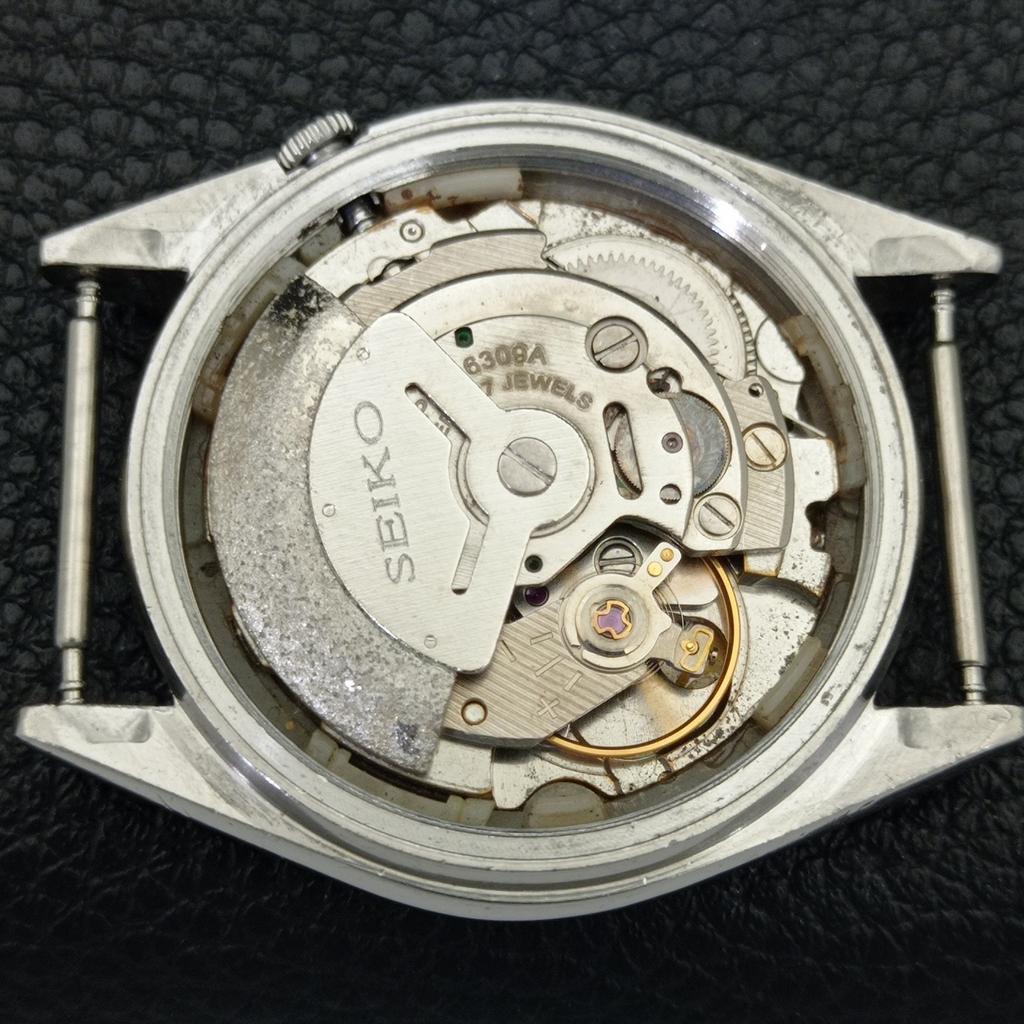 АВТОМАТИЧЕСКИЕ 6309A ВИНТАЖНЫЕ SEIKO 5 ЯПОНИЯ МУЖСКИЕ ЧАСЫ С ЧЕРНЫМ ЦИФЕРБЛАТОМ a701470-5