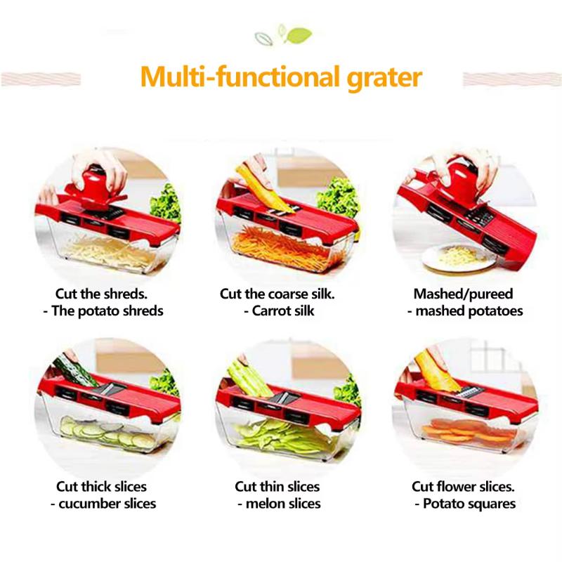 Vegetable Cutter Cooking Tool Sets Fruit Potato Peeler Carrot Cheese Grater Multi-function Vegetable Slicer Kitchen Accessories