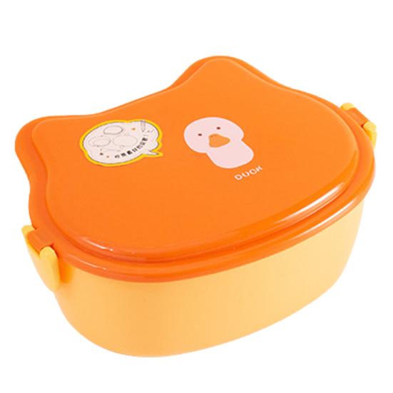 Bento Box Double Layer Compartment Good Sealing Microwavable Children Snack Fruit Lunch Box Cartoon Bento