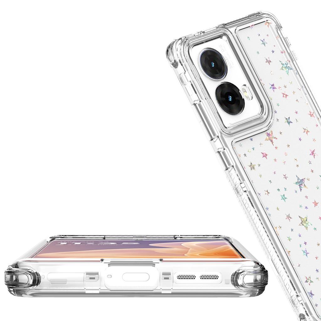 For Motorola Moto G85 5G/S50 Neo 5G Case Precise Cutouts Acrylic TPU Clear Phone Cover with Laser-printed Film