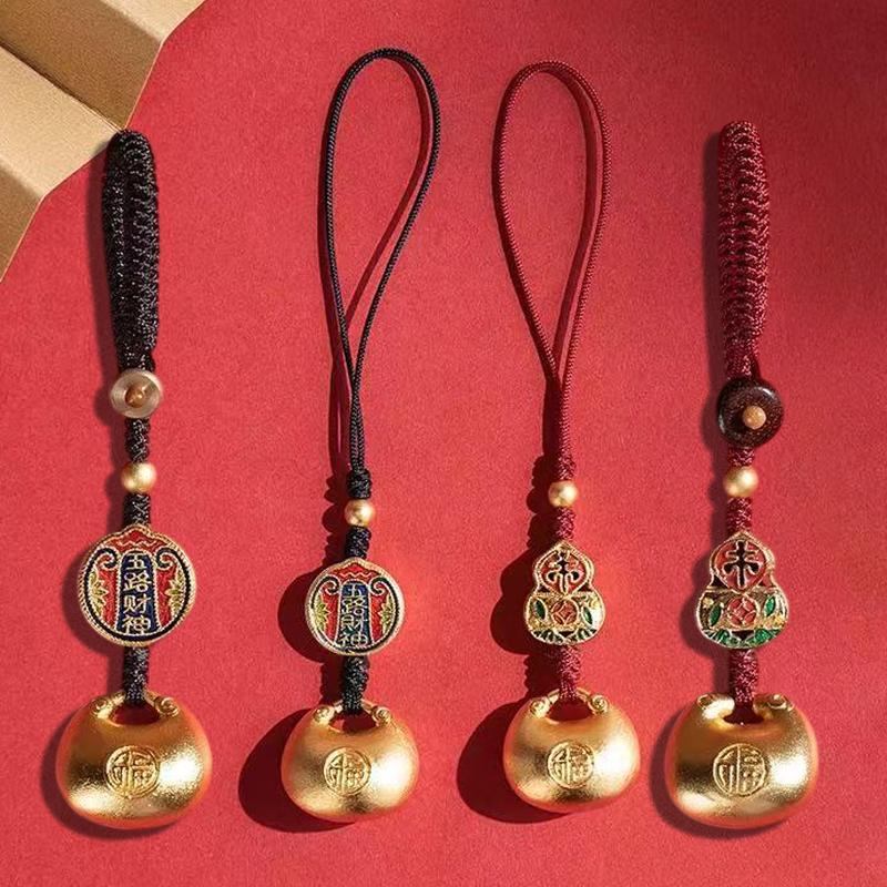 Винтажный Привлекающий Богатство Счастливый Брелок Шнурок для Телефона Китайский Стиль Ретро Брелок Подвеска для Сумки Шарм для Камеры Цепочка для Мобильного Телефона