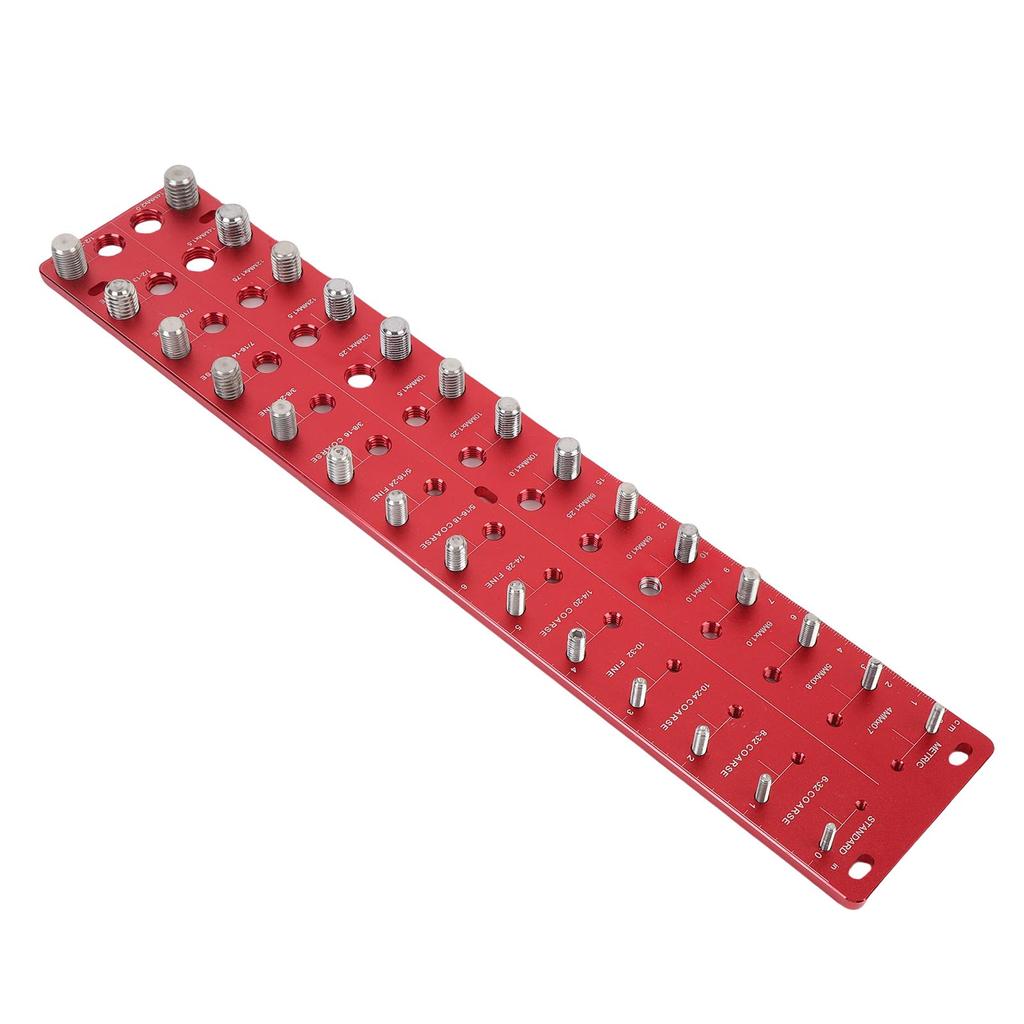 Thread Checker 28 Hole Metric Standard Board Metal Commonly Used Nut Screw Identifier Gauge Red