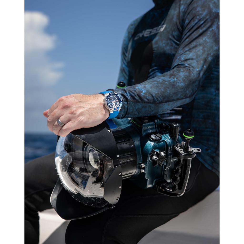Citizen Promaster Dive Orca Stainless Steel Light Polyurethane 3 ISO Compliant Eco-Drive Watch, Case, Blue, Strap, Hands, (Model BN0238-02L)