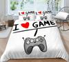 3D Game Handle Pattern Luxury Home Bedding Set Full Size Quilt Cover and Pillowcase for Boys and Men Game Lovers Room Bedroom Bedding