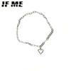 Gothic Silver Color Multilayered Chain Necklace for Women Men Punk Geometric Heart Lock Necklaces Jewelry Gifts