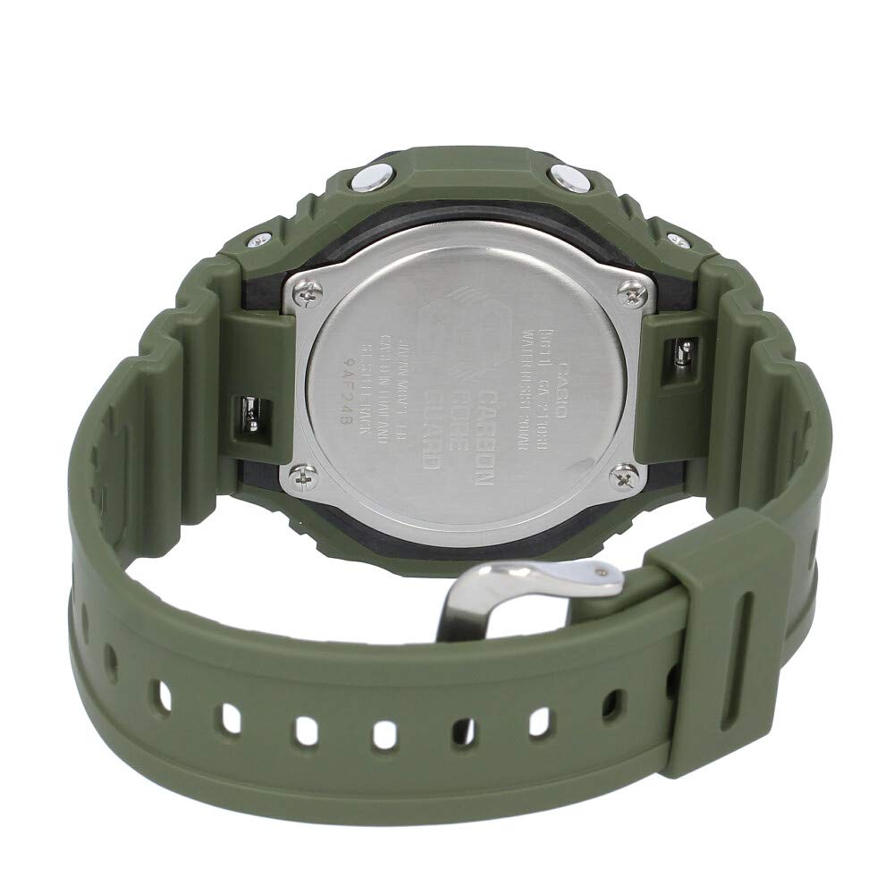 Casio G-Shock Utility Color Мужские аналогово-цифровые часы из углеродного волокна цвета хаки (ГА-2110СУ-3А) [Параллельный импорт]