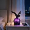 Gothic LED Table Lamp Raven's Moonlight/Pterosaur Desk Lamp Mysterious Crow/Dinosaur on Glowing Orb Sculpture for Halloween Fantasy Indoor Home Decor