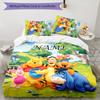 3pcs Winnie3 Cover Set - Personalized Name, HD Printed Bedding with 1 Cover and 2 Pillowcases - Perfect for Home Decor, Easy Care
