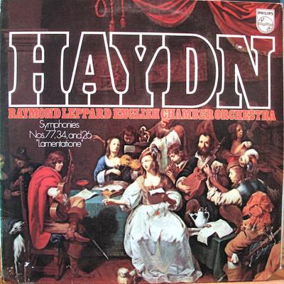 LP Запись ЙОЗЕФ ГАЙДН - РЕЙМОНД ЛЕППАРД, АНГ - Симфонии №. 77, 34, И 26 "Лам 6500084 Филипс 1972 Великобритания Классика Б/У