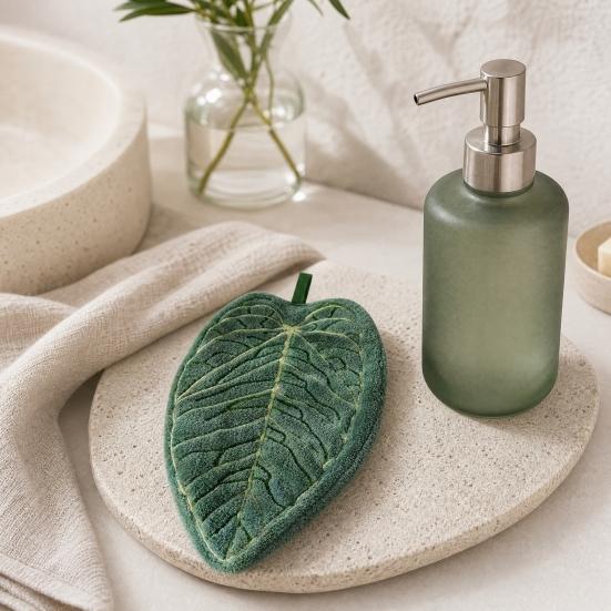 Hand Towels Home Decoration Leaf Hand Towels Coral Fleece 1 Pc