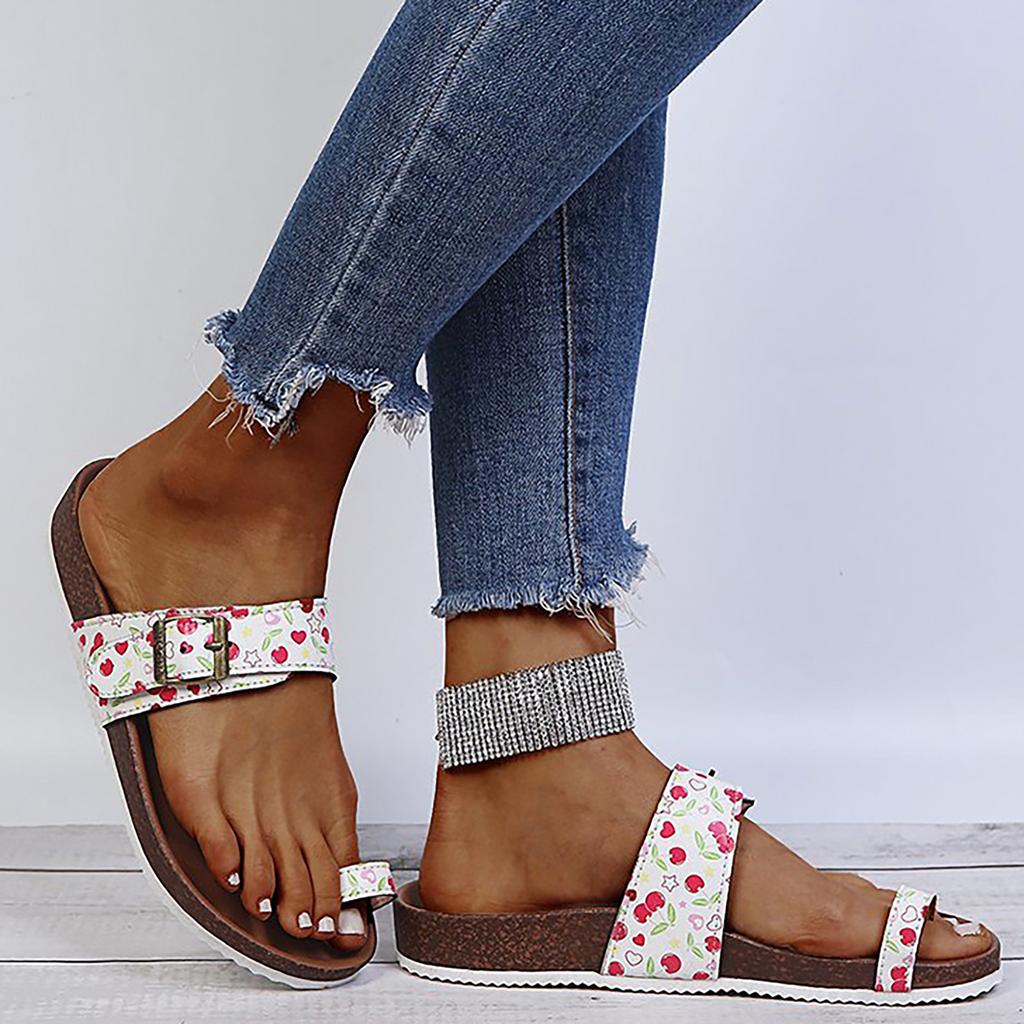 Женские Легкие Удобные Сандалии для Ходьбы с Пряжками и Змеиным Принтом