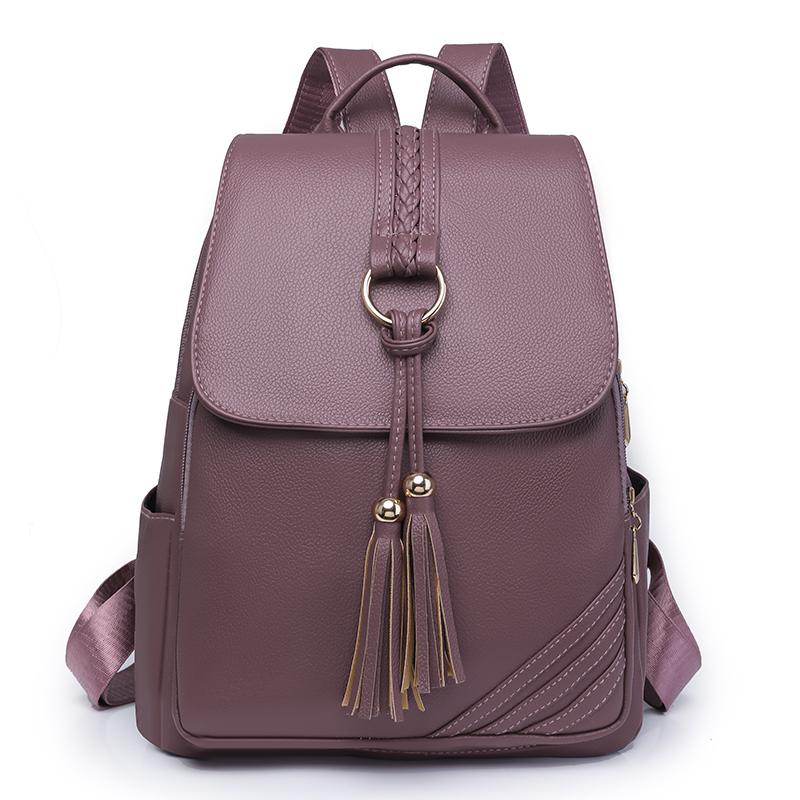 Женский рюкзак с кисточками, большой емкости, рюкзак для путешествий, ПУ, сумка для мам среднего возраста, дорожная сумка