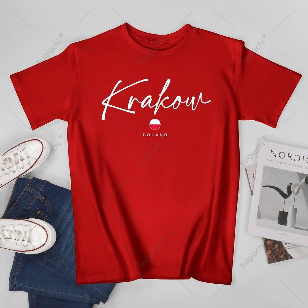 Unisex Unisex Krakow Poland Polska Flag Tshirt Tees T Shirts WoUnisex Boys 100 Cotton TShirt