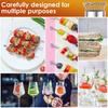 20/12pcs Cocktail Picks Stainless Steel Skewers Bar Tool Drink Stirring Sticks Reusable Cocktail Stick for Appetizer Fruit Picks