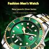 Календарь труда Роскошные часы Бизнес Мужские часы Зеленые часы-призрак воды Мужские кварцевые часы
