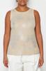 Women's Style Plus Size Light Brown Foil Printed Knitted Undershirt